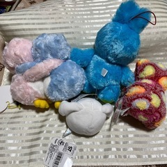 ペンギンのぬいぐるみ、トイ・ストーリーのぬいぐるみ、くまのぬいぐるみ、シナモンロール　4点セット、バラ売り可能ですの画像