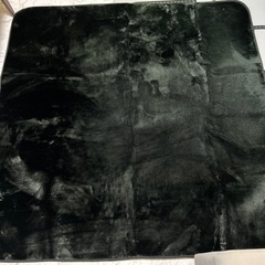 カーペット　黒色のモフモフ