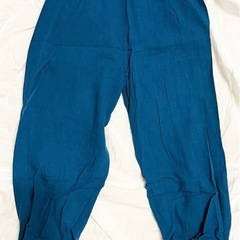 新品　リネンパンツ サルエルパンツ 着やせ 九分丈 クロップドパ...