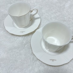 【美品】ウンガロ　ペア ティーカップ&ソーサー