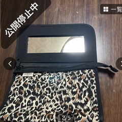 ヒョウ柄ポ－チの画像