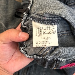 値下げ　デニムワンピース　肩出し　フリーサイズの画像