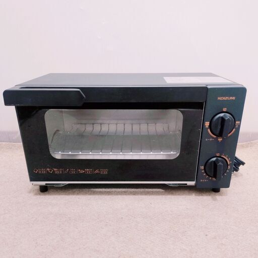 コイズミ オーブントースター 2枚焼き 1000W KOS-1032/K