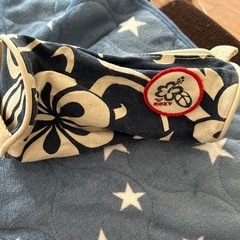 値下げ　ROXYポーチ　デニム生地　持ち手付