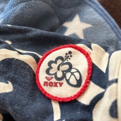 値下げ　ROXYポーチ　デニム生地　持ち手付の画像