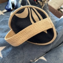 値下げ　ROXYポーチ　デニム生地　持ち手付の画像