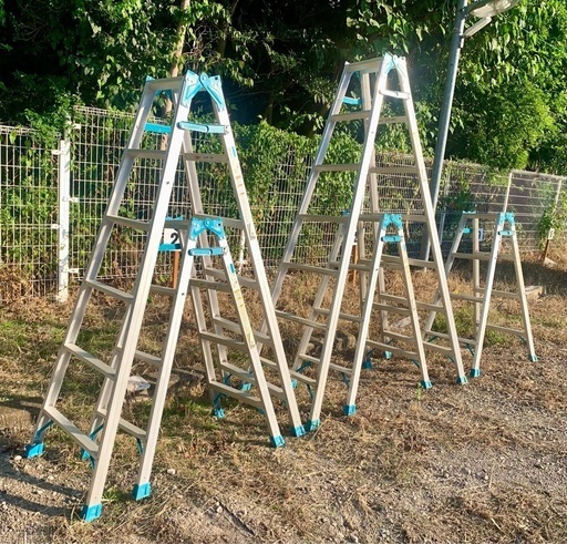 【中古】脚立 まとめて5個セット ピカ MBX-210A MBX-180A MBX-120A はしご兼用脚立