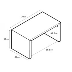 【値下げしました】無印　シェルフ　コの字の家具　積層合板　オーク材　幅７０ｃｍ 幅７０×奥行３０×高さ３５ｃｍの画像