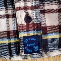 値下げ☆新品未使用　１００　シャツ　チェックの画像