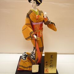 ☆尾山人形　広田作　人形　 日本人形　着物人形　三味線　置物　飾...