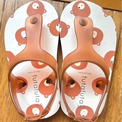 バースデイ フタフタ サンダル くま 16cmの画像