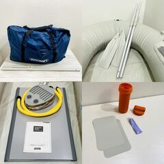 ジョイクラフト/TR4-VK2/ゴムボート/4人乗/手漕ぎ/横滑り防止/オール２本/足踏み式エアポンプ/釣り/マリンスポーツ/E1DN0301の画像