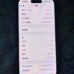 iPhone15 256gb
