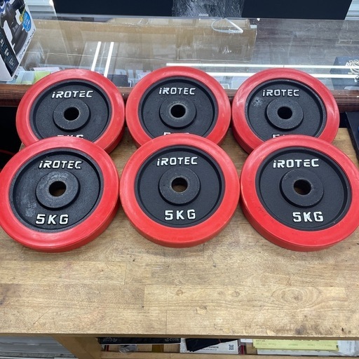 ★売約中　IROTEC プレートバーベル 5kg×6個