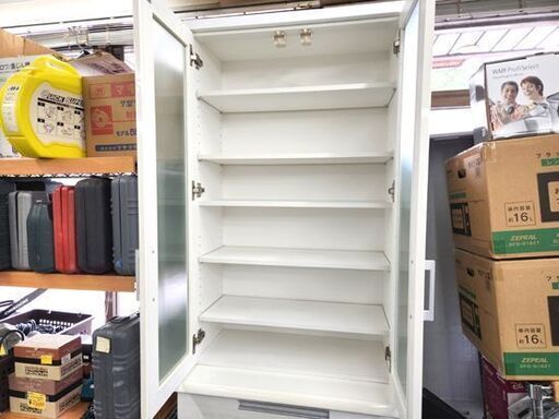 ニトリ 食器棚 ダリア 70D 幅70×奥行42×高さ200cm キッチン収納 ホワイト エナメル塗装 NITORI 札幌市 平岸店 