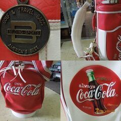 BELDING SPORTS 希少 コカ・コーラ ゴルフバッグ キャディバッグ レザー製 ベルディング・スポーツ 6分割 オブジェ 札幌市 新道東店の画像