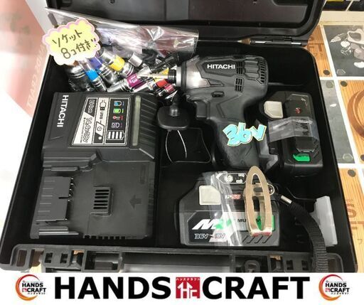 ✨日立　中古美品　WH36DA2XPB　ｲﾝﾊﾟｸﾄﾄﾞﾗｲﾊﾞｰ　フルセット　ソケット8個付き✨うるま市田場✨