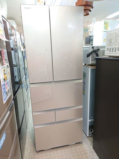 愛品館千葉店安心の除菌洗浄済東芝 6ドア冷蔵庫 GR-S550FK 2021年製 保証有り【愛千143】
