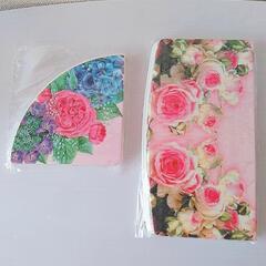 花柄/デコパージュのコーナー棚２点セットの画像