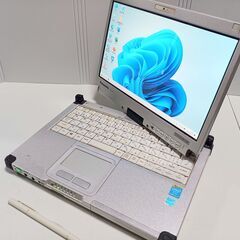 ✴️堅牢強固タフブック✴️ 回転リバーシブル ✴️タッチパネル✴️ 12GB 新品SSD1000GB Webカメラ搭載 タッチペン付属。✨地デジTV視聴可✨オフィス2021 (ライセンス永久保証)の画像