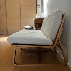 【お譲り先決定してます】無印良品　ダイニングでもリビングでも使えるソファの画像