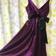 中古　結婚式　ドレス　XLサイズ　バイオレットカラー