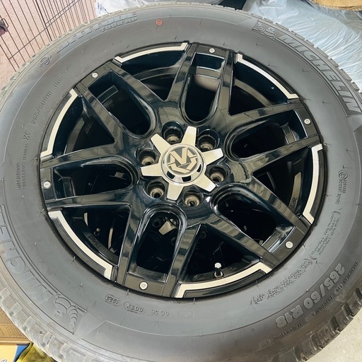 265/60R18ミシュランサマータイヤ4本セット＋ホイールマッドヴァンス6穴　　