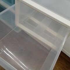 ★ジモティ割あり★  衣装ケース ホワイト H20.5×D51.5×W32 クリーニング済み MT2143の画像