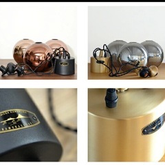 【美品】今すぐにつけれます⭐︎電球付き⭐︎ペンダントライト照明ガラス シェード 3灯 [SAN MARCO ］の画像