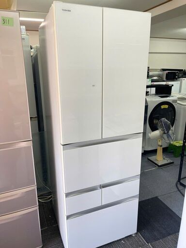 北九州市配送無料TOSHIBA　508L　GR-R510FZ-ZC 冷蔵庫 VEGETA（ベジータ）FZシリーズ ラピスアイボリー [508L /6ドア /観音開きタイプ]