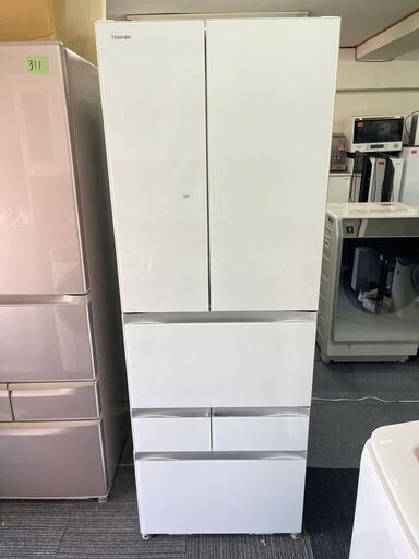 北九州市配送無料TOSHIBA　508L　GR-R510FZ-ZC 冷蔵庫 VEGETA（ベジータ）FZシリーズ ラピスアイボリー [508L /6ドア /観音開きタイプ]