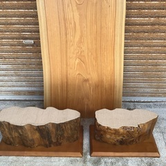 欅　一枚板　無垢材　テーブル天板　磨き塗装仕上げ品　特価の画像