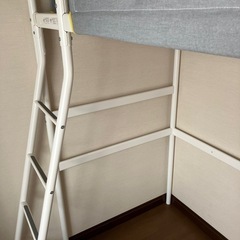 [超美品] 未使用パーツあり IKEA VITVAL ロフトベッド VITVAL ヴィトヴァル ロフトベッドフレーム, ホワイト, ライトグレー