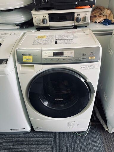 北九州市配送無料ヒーター乾燥機能付き】 【左開き】 ドラム式洗濯乾燥機 （洗濯6.0kg／乾燥3.0kg） NA-VD100L-W