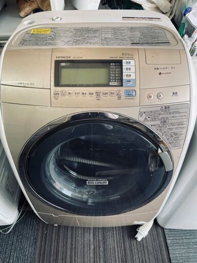 北九州市配送無料日立 HITACHI ななめ型ドラム式洗濯乾燥機(10kg) ビッグドラム BD-V9500