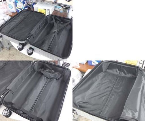 新品 超軽量キャリーケース Mサイズ 61L CB-3629 ハードケース シルバー スーツケース キャスター付き RFトレード☆ 札