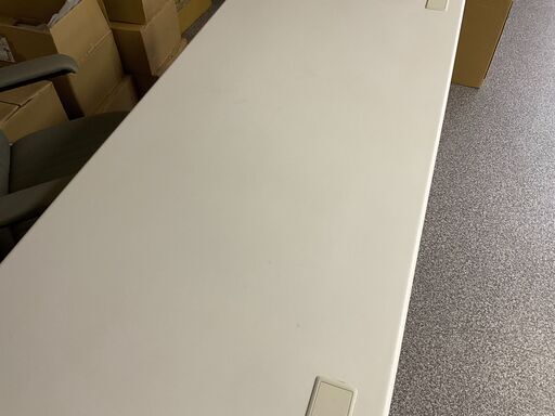 スチールデスク　両袖机　オフィス家具　白