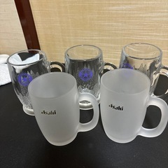 アサヒ　サッポロビール　ビールジョッキ5個