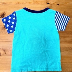 未使用【motherways マザウェイズ】くま柄半袖Tシャツ 90cm ブルーの画像