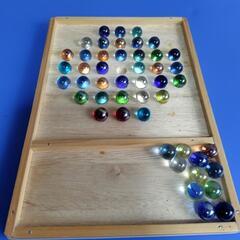 手作り知育玩具☆ソリティア ビー玉ボードゲーム