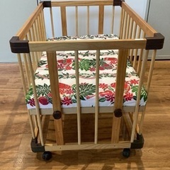 ベビーベッド【町田市再生家具】241492の画像