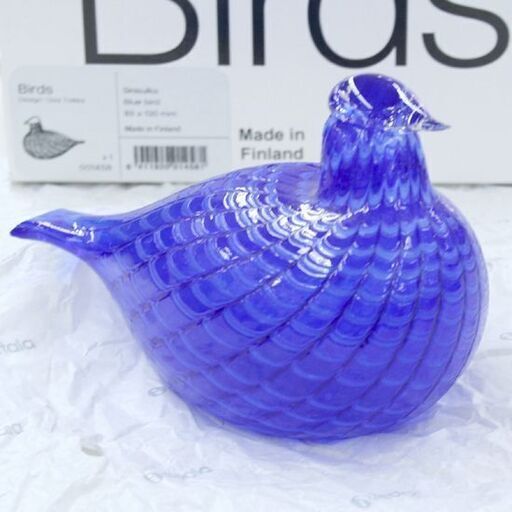 くちばしにカケあり  Birds Blue bird ガラス製 置物 Oliva Toikka ブルーバード イッタラ オリバ・トイッカ ルリコマドリ 札幌市 清田区 平岡