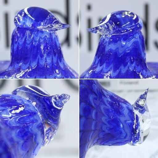 くちばしにカケあり Birds Blue bird ガラス製 置物 Oliva Toikka