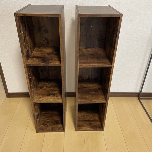 ヴィンテージ風　カラーボックス　2個