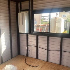 新品❗️格安❗️仮設ハウス　スーパーハウス　物置き　事務所　サニタリーハウス　趣味　バイク　自転車除雪機　アウトドア　別荘　　休憩所　の画像