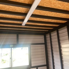新品❗️格安❗️仮設ハウス　スーパーハウス　物置き　事務所　サニタリーハウス　趣味　バイク　自転車除雪機　アウトドア　別荘　　休憩所　の画像