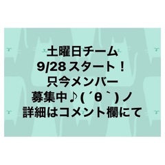 土曜日チームの発足と新規メンバー募集のご案内です