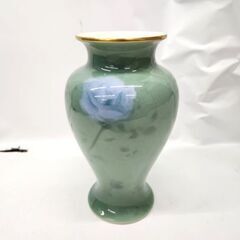 深川製磁 有田焼 色絵彩磁 花瓶 フラワーベース 壺 花器 花差し 深川製 共箱付き 札幌市 平岸店の画像