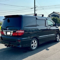 【受け渡し完了】プラチナセレクション アルファード ヒッチメンバー ルーフキャリア ETC牽引対応 車検約2年付き 950登録の画像