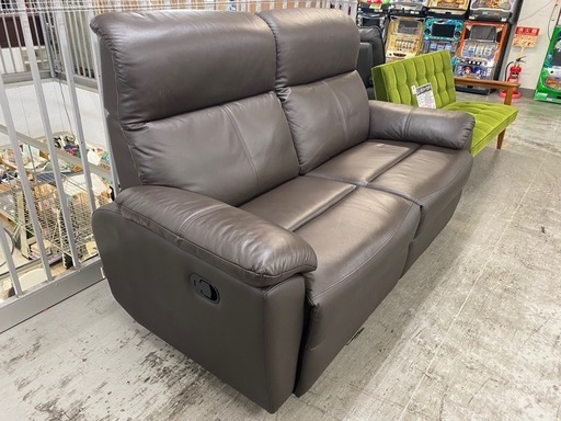 【愛品館 江戸川店 ソファ】GTO（GTO株式会社）手動リクライニング 本革2Ｐソファ ID:156-019867-007